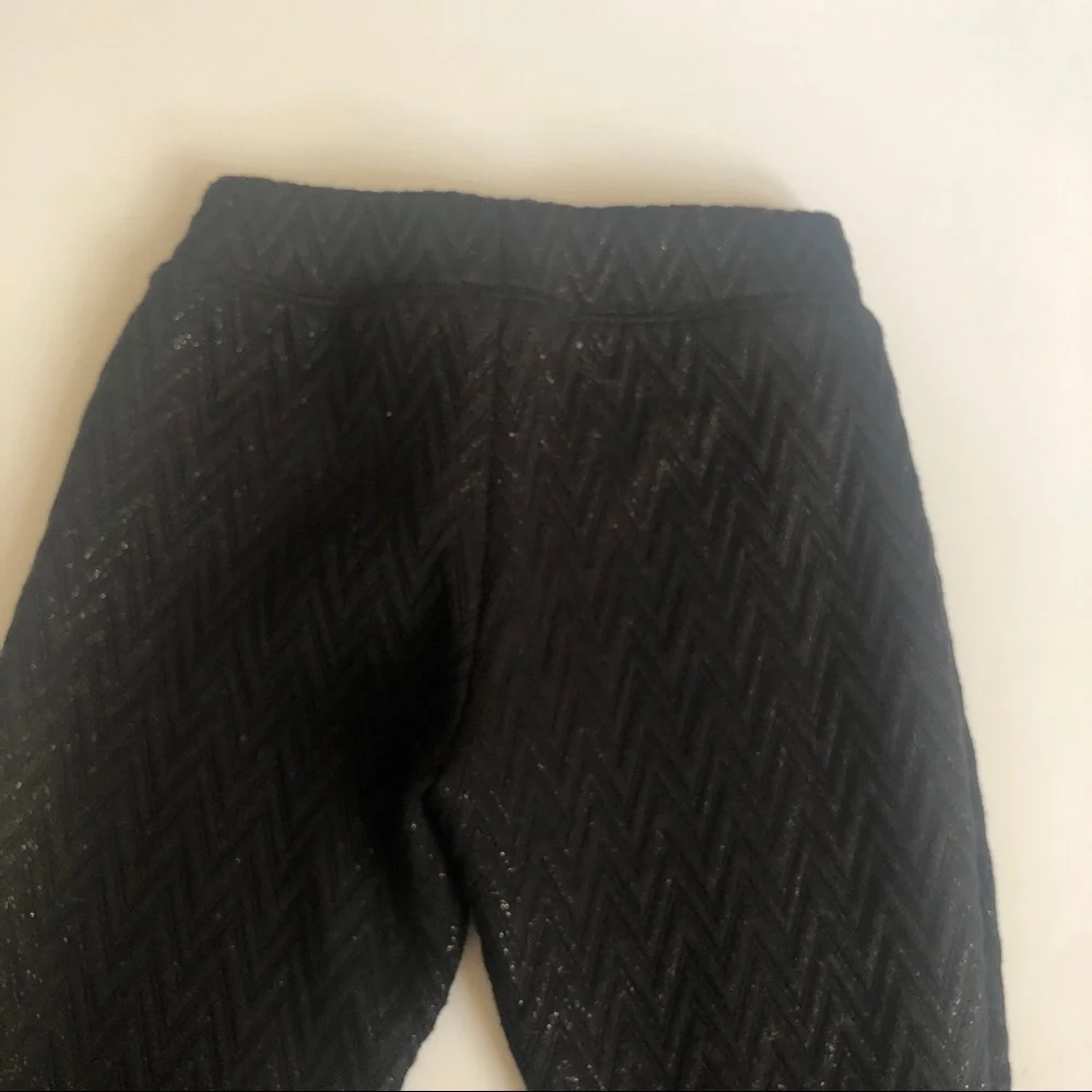 Gap kids Gold Metallic & Black Chevron Print Lounge Joggers